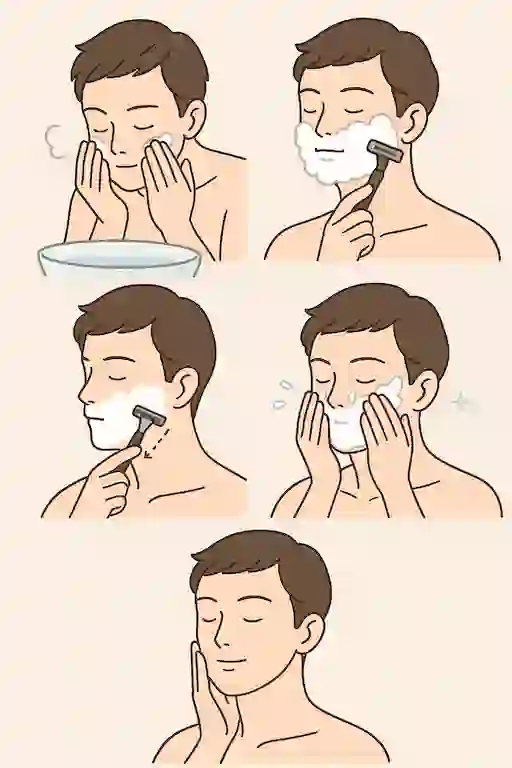 ひげそりの手順