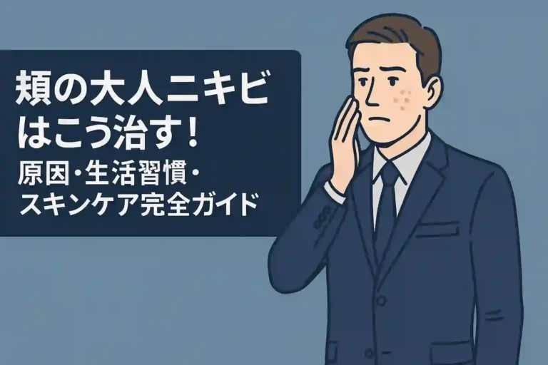 頬の大人ニキビはこう治す！原因・生活習慣・スキンケア完全ガイド【男性向け】